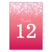 ピンクシャンパン結婚バブルのテーブル番号 テーブルナンバー (裏面)
