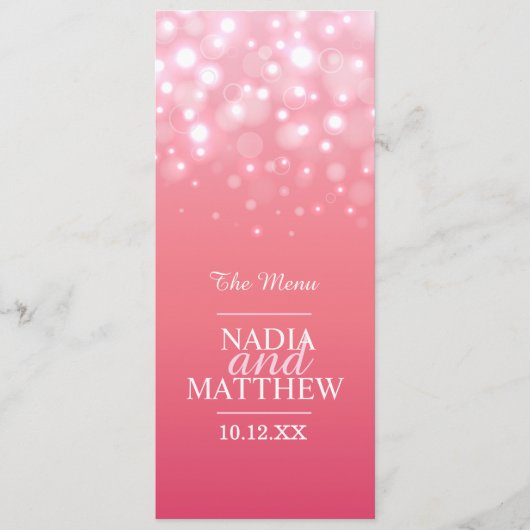 ピンクシャンパン4コースディナーメニュー メニュー (正面)