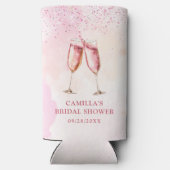 ピンクシャンパン ブライダルシャワー スリム缶クーラー (裏面)