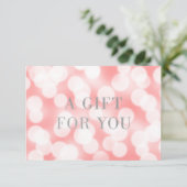 ピンクシャンパン ボケ ライト ギフト券 (スタンド正面)