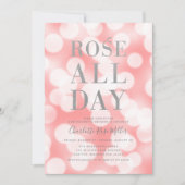 ピンクシャンパン《写真》ぼけ味バラオールデイバチェロレッテ 招待状 (正面)