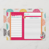 ピンクシャーベットレシピカード (正面/裏面)