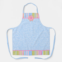 ピンクシュガークッキーの渦巻きとストライプ エプロン
