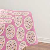 ピンクシュガークッキー振りかけるイチゴつや消し テーブルクロス (インサイチュ)