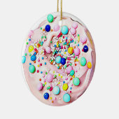 ピンクシュガークッキー現実的な食べ物クリスマス セラミックオーナメント (右)