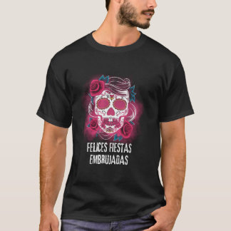 ピンクシュガースカルとバラフェリスフィエスタスエンブルジャ Tシャツ