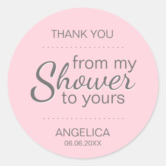 ピンクシュガースクラブブライダルシャワーフライトメイソンジャー ラウンドシール (正面)