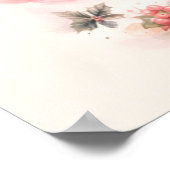 ピンクシュガープラムフェアリークリスマスアートプリント ポスター (角)