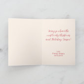 ピンクシュガープラム妖精ヴィンテージクリスマスカード シーズンカード (内部)