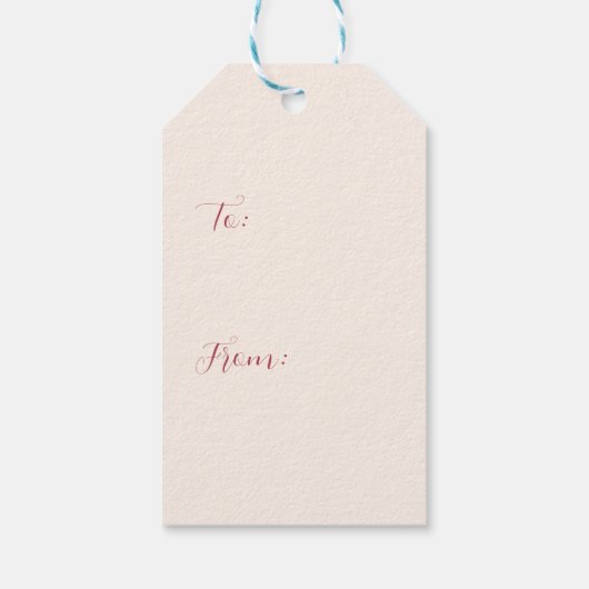 ピンクシュガープラム妖精ヴィンテージクリスマスギフトラベル ギフトタグ (裏面)