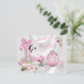 ピンクシューズプリンセスベビーシャワー 招待状 (スタンド正面)