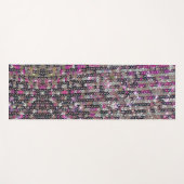 ピンクシルバーの続編 |スパークル模様 ヨガマット (正面(横))