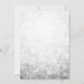 ピンクシルバーアフリカ系アメリカ人プリンセスベビーシャワー 招待状 (裏面)