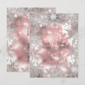 ピンクシルバーウィンターワンダーランドスノーフレークイベント 案内ポストカード (正面/裏面)
