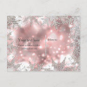 ピンクシルバーウィンターワンダーランドスノーフレークイベント 案内ポストカード (裏面)