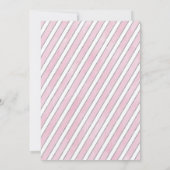 ピンクシルバーウッドランドオーネダーランドファースト誕生日Inv 招待状 (裏面)