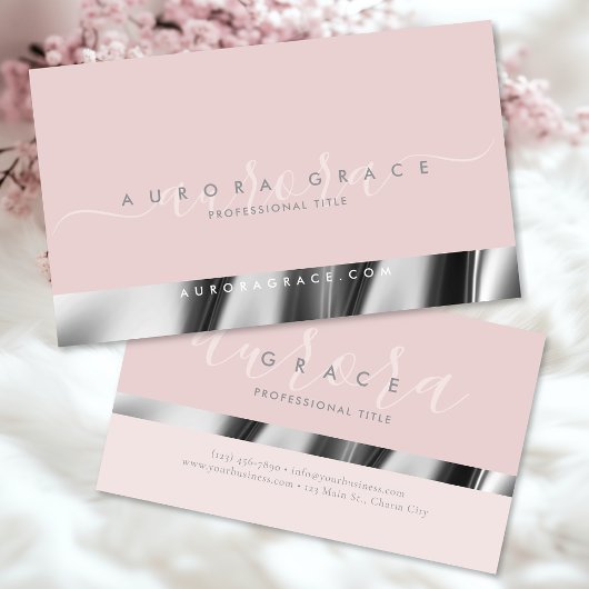 ピンクシルバーエレガンス 名刺