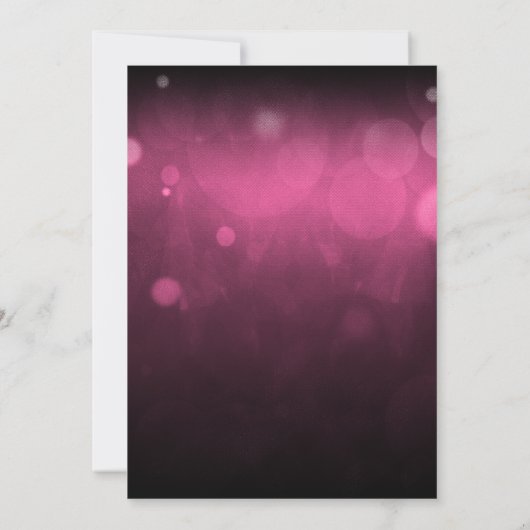 ピンクシルバーカーペットハリウッドスイーツ16誕生日 招待状 (裏面)