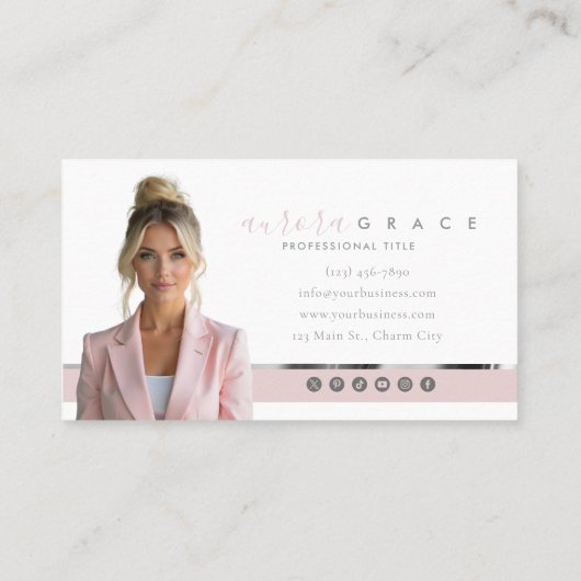 ピンクシルバークラウン 名刺 (裏面)