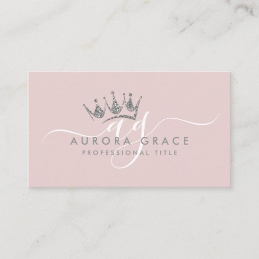 ピンクシルバークラウン 名刺 (正面)