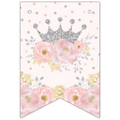 ピンクシルバーク王室のラウンプリンセスハッピーバースデー バンティングフラッグ (第1の旗)