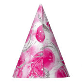 ピンクシルバーグラムサークル誕生日 パーティーハット (裏面)