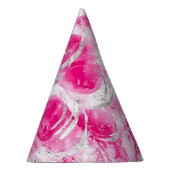 ピンクシルバーグラムサークル誕生日 パーティーハット (右)