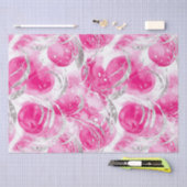 ピンクシルバーグラム抽象芸術サークル誕生日 薄葉紙 (クラフト)