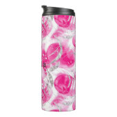 ピンクシルバーグラム抽象芸術サークル タンブラー (回転右)