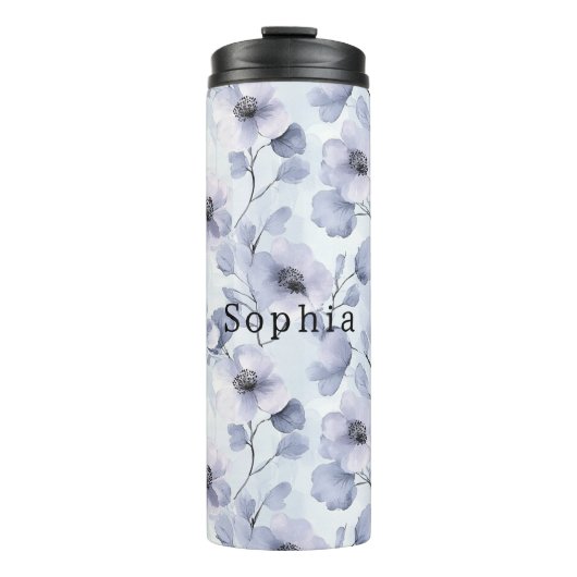 ピンクシルバーグラム抽象芸術サークル タンブラー (正面)