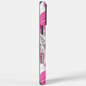 ピンクシルバーグラム抽象芸術サークル Case-Mate iPhoneケース (裏面 / 右)