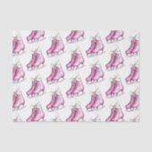 ピンクシルバーグラームアイススケートのクリスマス 薄葉紙 (正面)