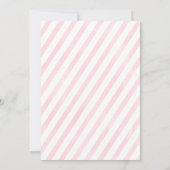 ピンクシルバーグリッターウィンターオンダーランド誕生日 招待状 (裏面)