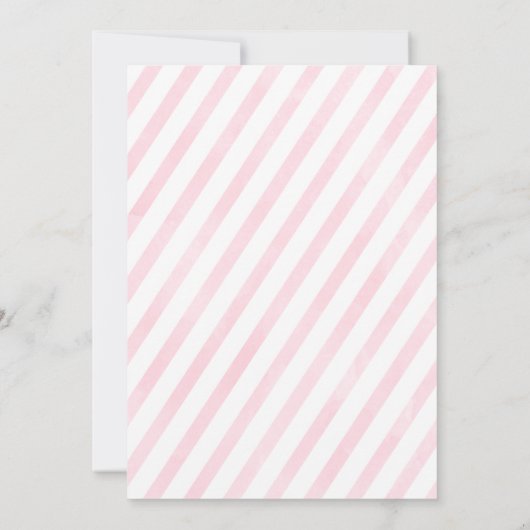 ピンクシルバーグリッターウィンターオンダーランド誕生日 招待状 (裏面)