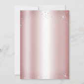 ピンクシルバーグリッタープリンセスティアラキンセアニラ 招待状 (裏面)