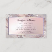 ピンクシルバーグリッター大理石名刺 名刺 (裏面)