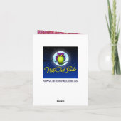 ピンクシルバーグリッター雪の結晶写真サンクスカード サンキューカード (裏面)