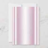 ピンクシルバーグレーファンシープリンセスベビーシャワー 招待状 (裏面)