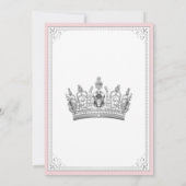 ピンクシルバースニーカーボール誕生日パーティー 招待状 (裏面)