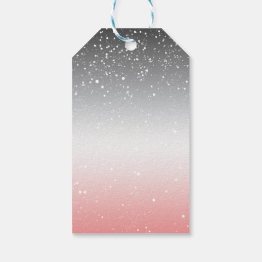ピンクシルバースノーミスティックウッド誕生日 ギフトタグ (裏面)