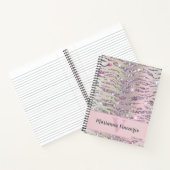 ピンクシルバータイガーゼブラグリッター ノートブック (内部)