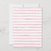 ピンクシルバーダイヤモンドユニコーン赤ちゃんシャワー 招待状 (裏面)