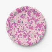 ピンクシルバーバラ星 ペーパープレート (正面)