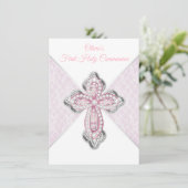 ピンクシルバーファースト招待状 招待状 (スタンド正面)