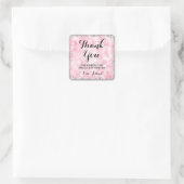 ピンクシルバーフェイクグリッターライトサンキュー スクエアシール (バッグ)
