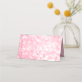 ピンクシルバーフェイクグリッターライト折り畳み プレイスカード (裏面)