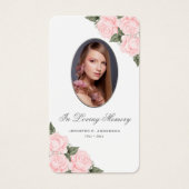ピンクシルバーフローラ追悼式祈りの言葉カード (正面)