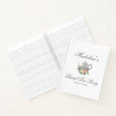 ピンクシルバーブライダルシャワーティーパーティーギフトリスト ノートブック (内部)