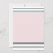 ピンクシルバーブルーエレガント写真卒業パーティー 招待状 (裏面)