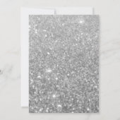 ピンクシルバープリンセスアフリカ系アメリカ人ベビーシャワー 招待状 (裏面)